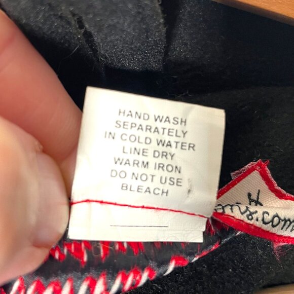 Wool Sweater Jacket MEDIUM Nepal Hand Knit Artisan Full Zip Fleece Lined - Picture 7 of 8